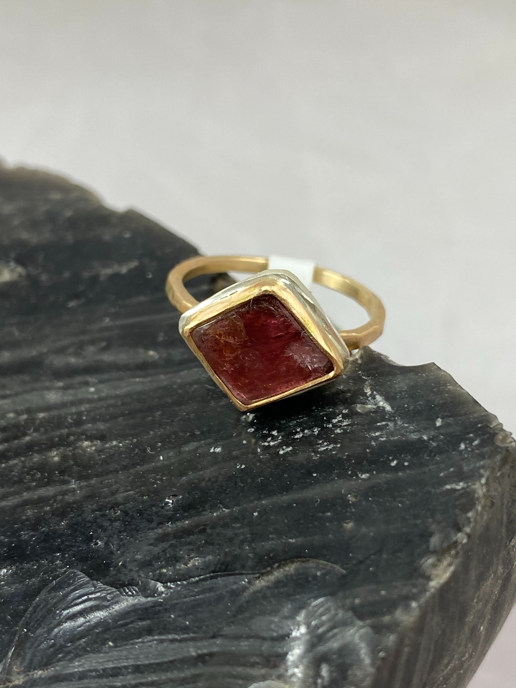 Stacker Ring--Tourmaline in Gold fill and Sterling Silver