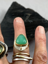 Load image into Gallery viewer, Stacker Ring--Green Chrysoprase
