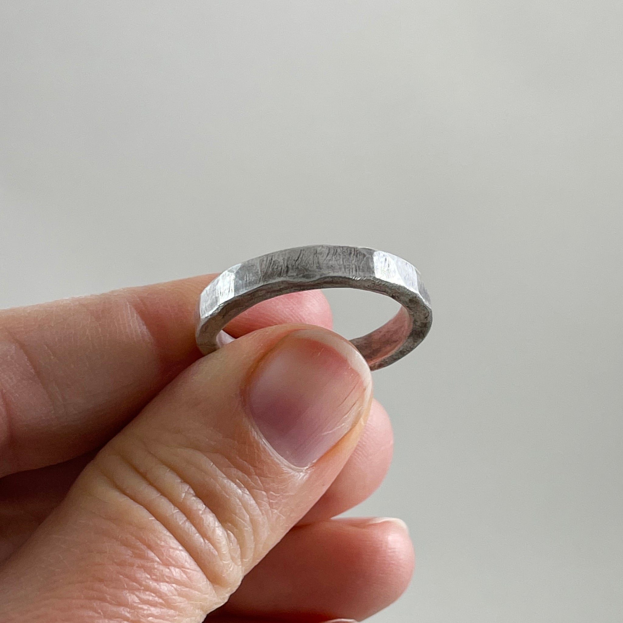Flat Bar Silver Ring, 925 Sterling Silver Waterproof Nickel Free Luxur –  KesleyBoutique