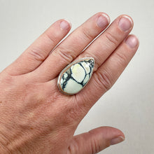 Load image into Gallery viewer, New Lander Variscite Ring with Gold Bezel, made in Bend Oregon by Junk to Jems
