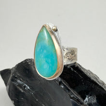 Load image into Gallery viewer, Peruvian Blue Opal Ring made in Bend Oregon by Junk to Jems
