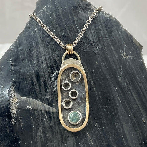 Small Organic Oval Pendant from Junk to Jems, jeweler in Bend Oregon