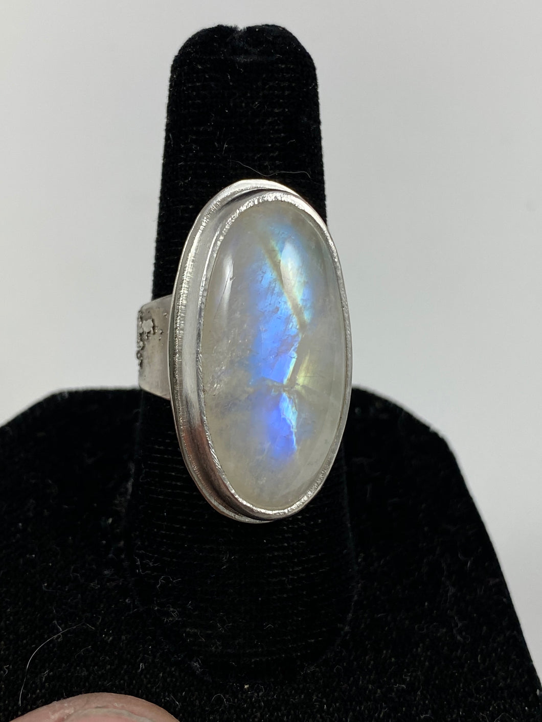 Oval Moonstone Silver Ring